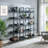 5 Tier Bookcase Home Office Open Bookshelf, Vintage Industrial Style Shelf With Metal Frame, MDF Board-79204197