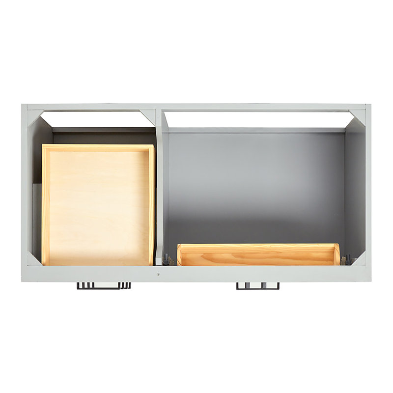 42" Single Bathroom Vanity Base only, Matte Black, Gray