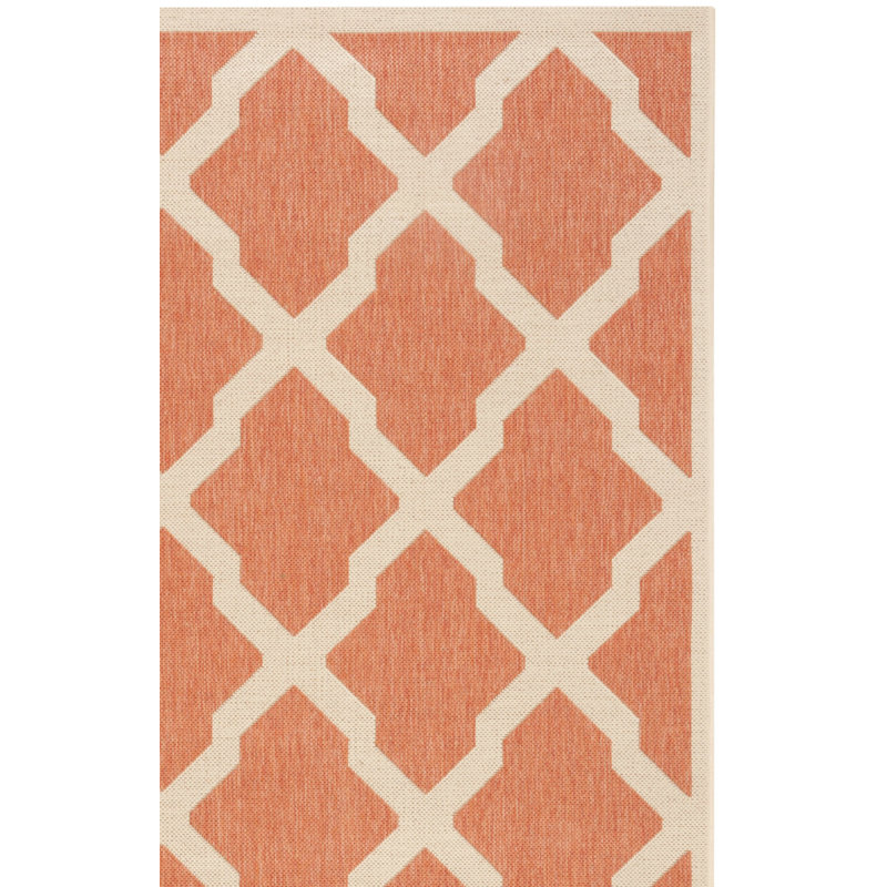 Tapis d'intérieur / extérieur à motif géométrique 100 pièces Ferrill Linden, Carré 6 pi 7 po