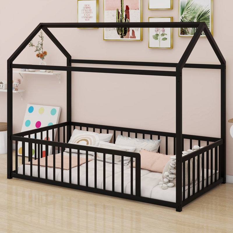 Lit sur pied Montessori, Lit simple, Noir