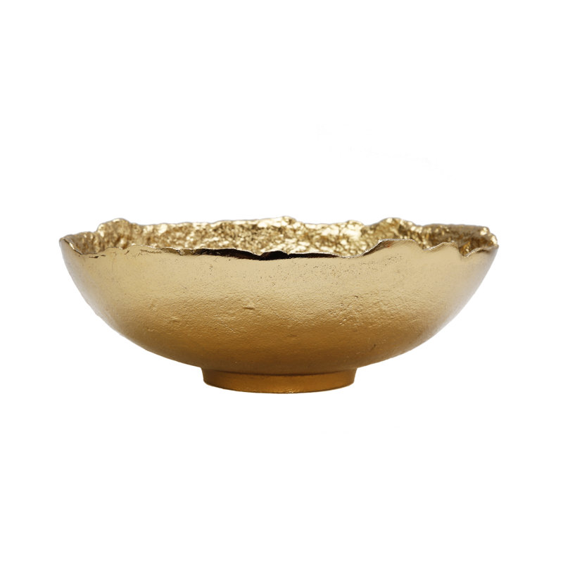 Bol à bordure brute Gold Bark - P 11,5 po