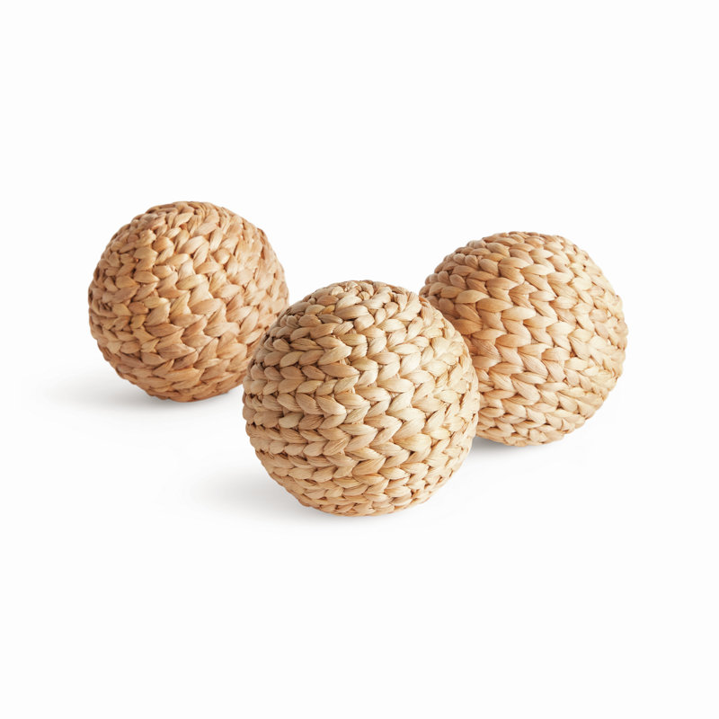 Ornements tissés en jacinthe d'eau 4,5 po, H 4,5 po x l 4,5 po x P 4,5 po