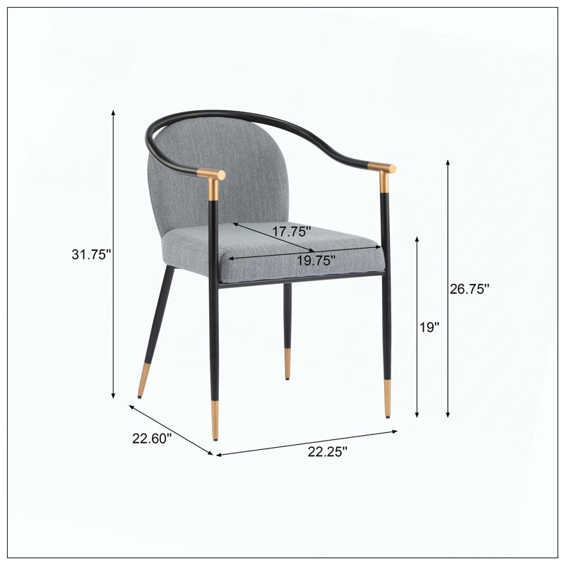 Chaise rembourrée moderne idéale pour la salle à manger à la maison