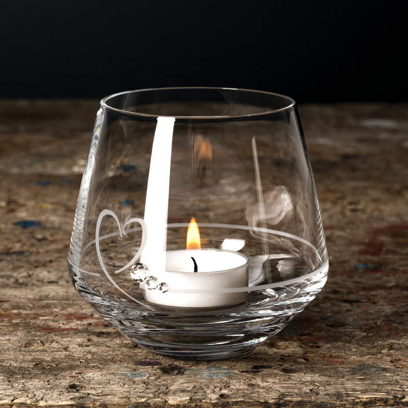 Crystal Tabletop Votive Holder with Candle Included