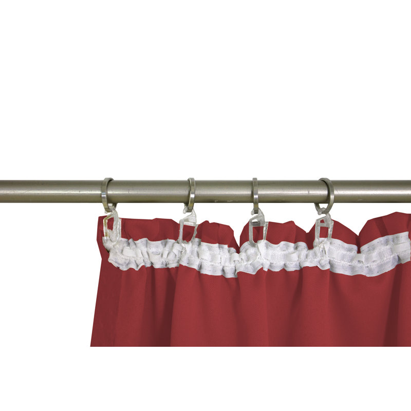 Polyester Blackout Pinch Pleat Curtain Panel, Red, 142cm Width x 295cm Drop