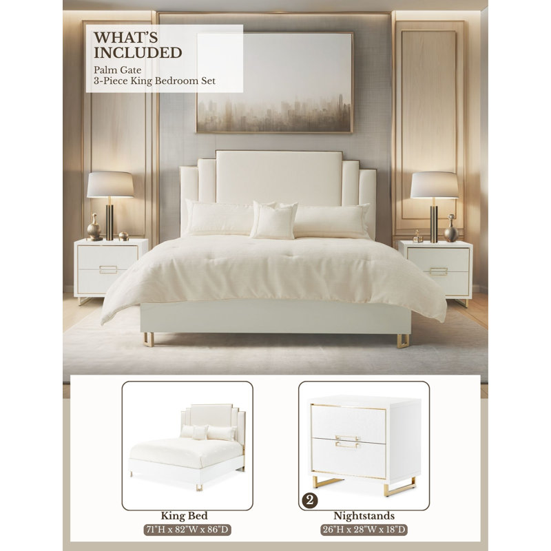  Palm Gate 3-Piece King Bedroom Set, King