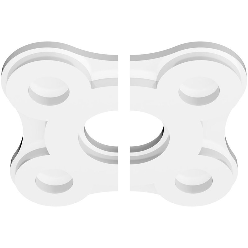 Médaillon de plafond contemporain en PVC de qualité architecturale Luna, H 1 po x l 10 po x P 10 po