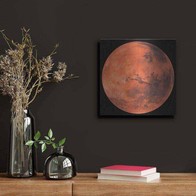 «Planète Mars» par Luxe Portfolio, art mural en métal, H 12 po x l 12 po