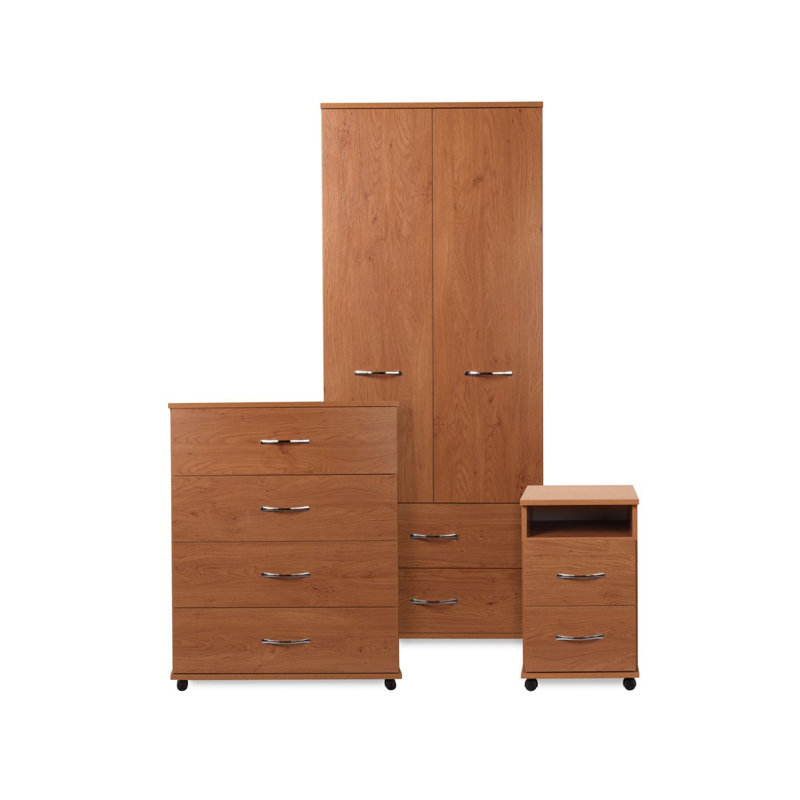 Adelaido 2 Drawer, 1 Shelf Bedside Table 