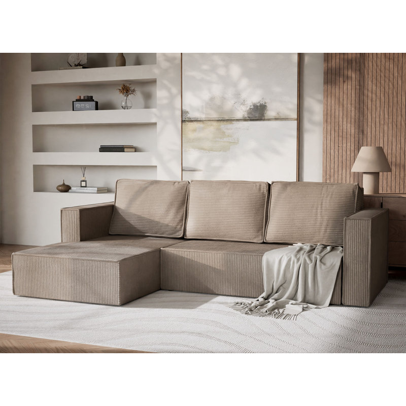 3 Seater Corner Sofa , Left Hand Facing, Beige