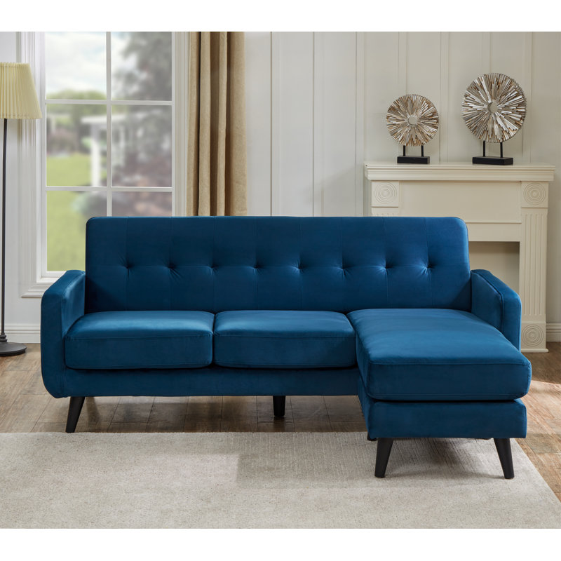 Bever Modular Corner Sofa, Dark Blue, Right Hand Facing