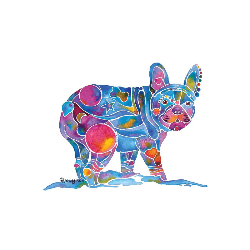 French Bulldog Blue Toots by Jo Lynch - Wrapped Canvas Gallery-Wrapped Canvas Giclée, 20.32 cm H x 30.48 cm W