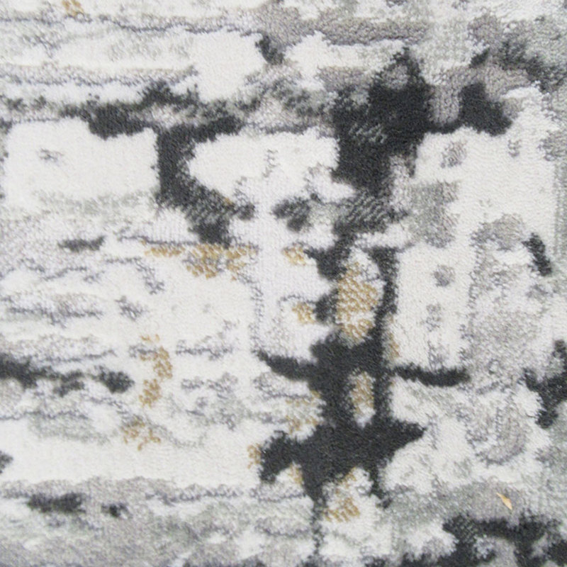 Tapis gris / noir Quattro Lhasa, Rectangle 5 pi 3 po x 7 pi