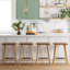 Ensemble de 2 tabourets de bar en bois à hauteur de comptoir avec coussin amovible en cuir-847064336-868643923-871875439