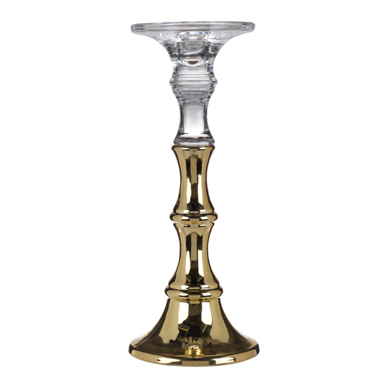 Chandelles en verre, H 11,8 po x l 4,7 po x P 4,7 po