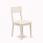 5 Piece Modern Dining Table Set Includes a Rectangle Wooden Table with Butterfly Leaf and 4 Faux Leather Dining Room Chairs, Linen White-1267325516