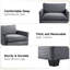Fauteuil en velours côtelé avec repose-pieds Redenius-98917640