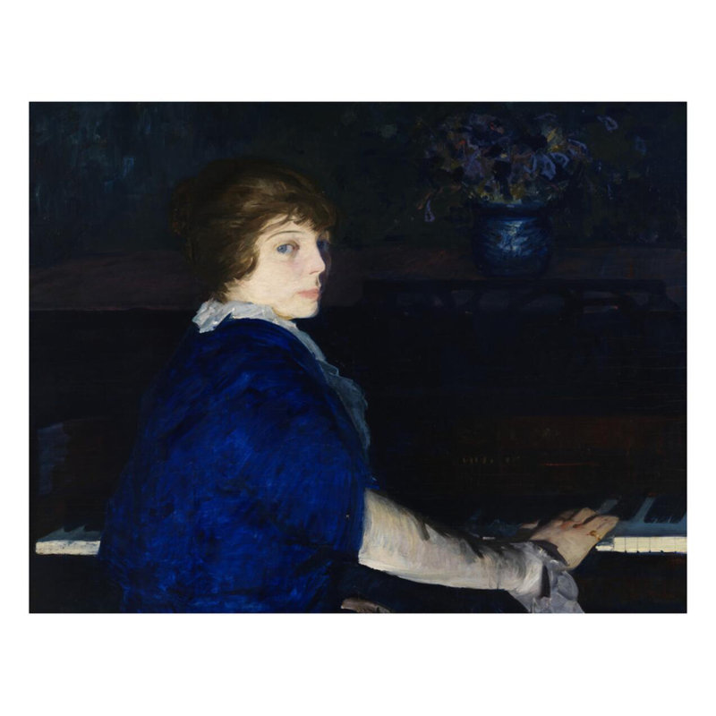 «Emma at the Piano» par George Wesley Bellows - Estampe numérique, H 22 po x l 28 po