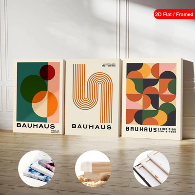 Impression sur toile 3 pièces Bauhaus