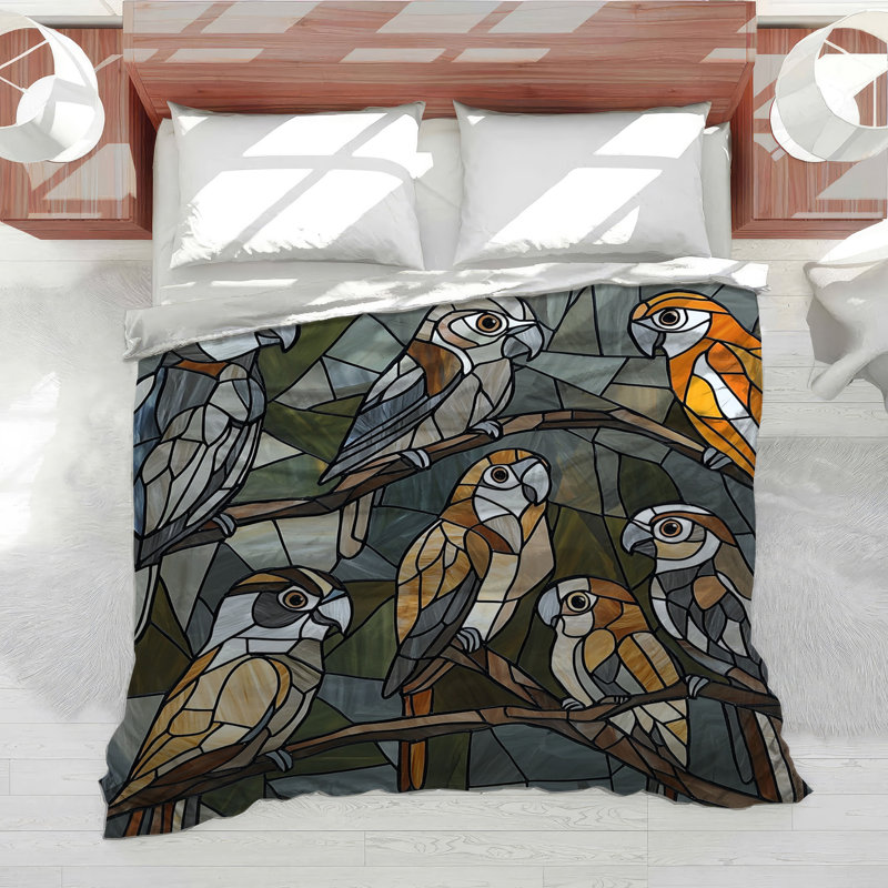 Housse de couette Parrots Bedding, Housse de couette pour très grand lit