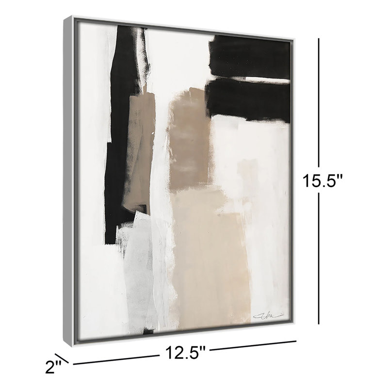 Calvin Giverny Earth Scapes II par reproduction, Pas de tapis, H 15,5 po x l 12,5 po x P 2 po, Cadre flottant blanc