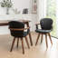 Chaise de salle à manger moderne pivotante en bambou de 21,2 po Kretzmer-96262354