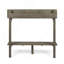 Table de bar d'extérieur en bois d'acacia, finition grise
