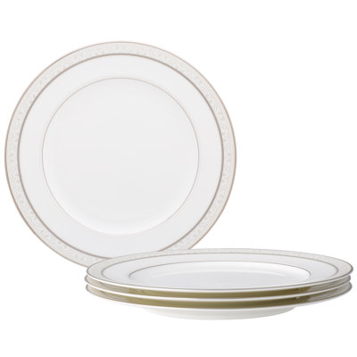 Noritake Montvale Platinum Set Of 4 Dinner Plates, 10-1/2"