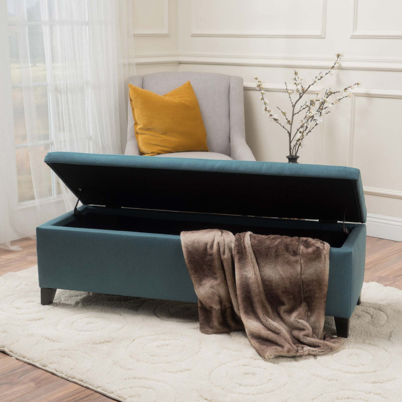 Banc contemporain polyvalent pour la décoration intérieure, Sarcelle