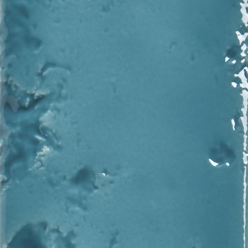 Corali 2.83 In. X 7.68 In. Textured Glossy Ceramic Wall Tile (5.16 Sq. Ft. / Case), Turquoise Blue