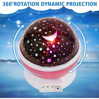 Night Light for Kids, Kids Night Light Nebula 360 Degree Rotation - 4 LED Bulbs 12 Light Color Star Projector Changing with USB Cable, Romantic Gifts for Men Women Children