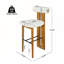 Ensemble de 2 tabourets de bar rembourrés en bois d'intérieur-1331258813