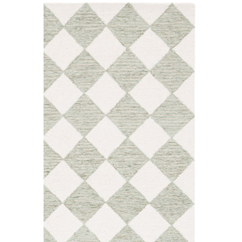 Tapis en laine touffeté à la main Ebony, Rectangle 6 po x 9 po