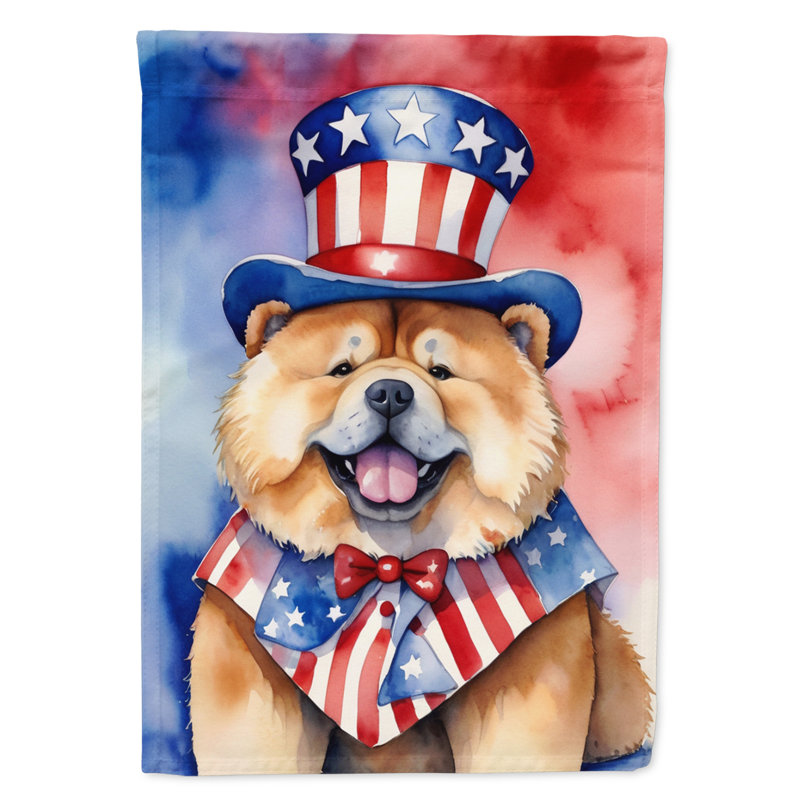 Drapeau patriotique du jardin américain, Chow-chow brun