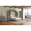 Grand lit escamotable avec tablettes de rangement et tiroirs-129423558