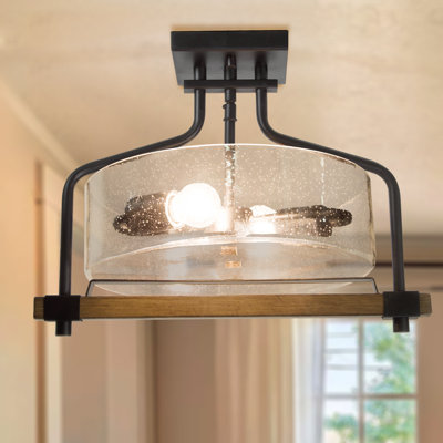 Plafonnier semi-encastré cylindrique 15,5 po à 2 lumières Vendramin