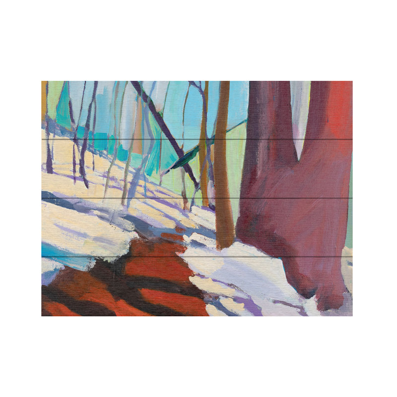 Jessica Singerman Pilot Mountain 5 Wood Slat Art, 12" H x 16" W
