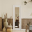 Interior Door Slab with Frame - 1 Lite Mirror White MDF Door, Prehung-Style Door Kit with Pre-installed Hinges, Locking Silver Handle Included, No Pre-drilled Holes-125132412-125132417