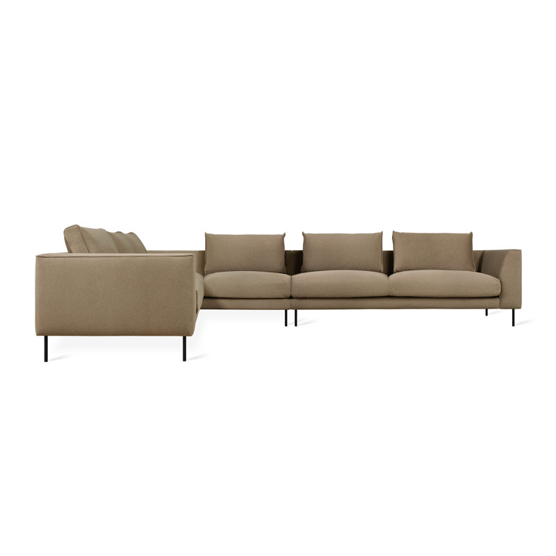 Canapé modulaire Renfrew XL, Accoudoir à gauche (vu de face), 100% polyester merino moka