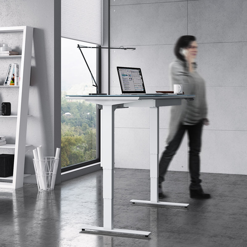 Centro Height Adjustable Computer Desk, 24.75" H x 60" W x 24" D