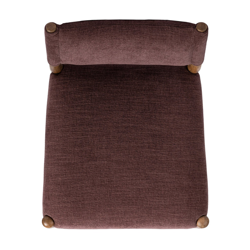 Jayla Upholstered Dining Chair, Laughlin Plum, Toasted Oak