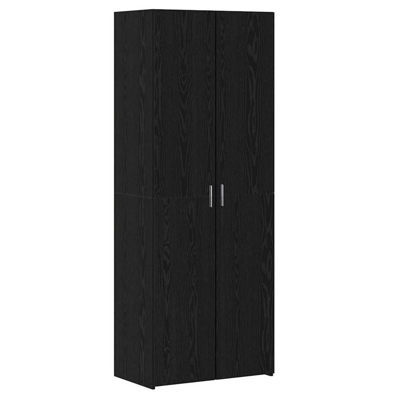 Highboard 70X42.5X185 Cm Engineered Wood, Black Oak