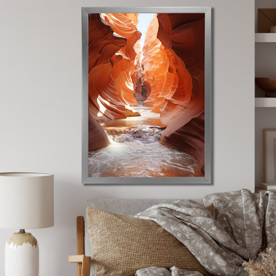Beige orange canyon mirage sur toile