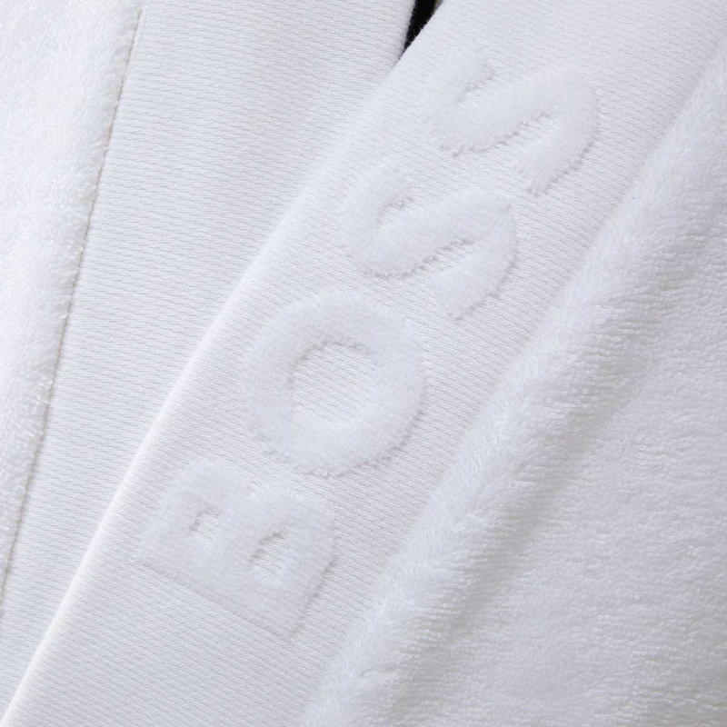100% Cotton Terry Cloth Boy / Man+ Mid-Calf Bathrobe, L, White