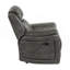 Fauteuil inclinable classique gris brunâtre classique avec accoudoirs moelleux et capitonnés à la verticale