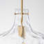 Suspension moderne à une lumière de 11,8 po avec abat-jour en verre martelé en forme de cloche