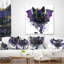 Coussin Black Cat avec ailes bleues - imprimé animal