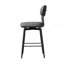 Ensemble de chaises de bar rotatives à 360 ° de 2 pièces avec coussins en cuir et supports en fer, convenant aux cuisines, aux restaurants et aux bureaux