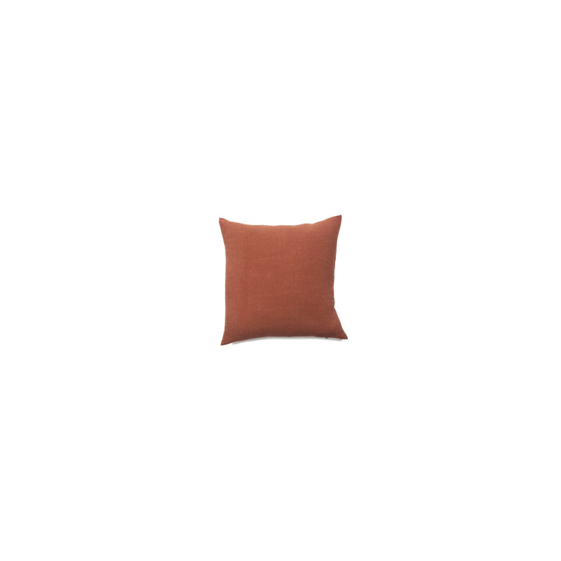Simple Linen Pillow Cover & Insert, Square 22", Terracotta