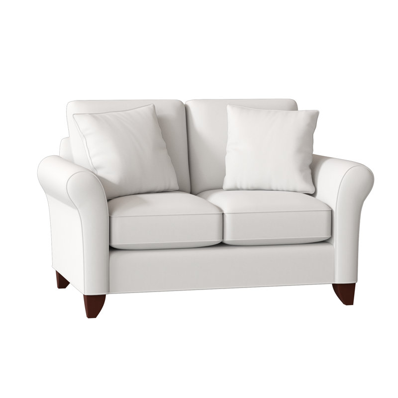 Almada Upholstered 59'' Loveseat, Peyton 31 White Performance Twill, Manhattan, No